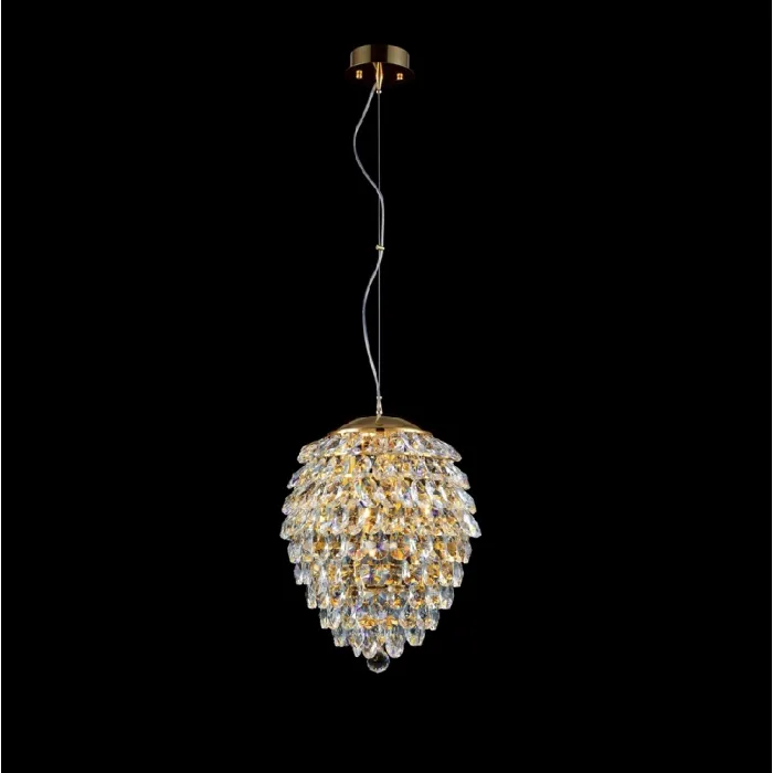 Светильник подвесной Crystal Lux CHARME SP4 GOLD/TRANSPARENT от ImperiumLoft