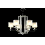 Подвесная люстра Crystal Lux NICOLAS SP-PL6 NICKEL/WHITE