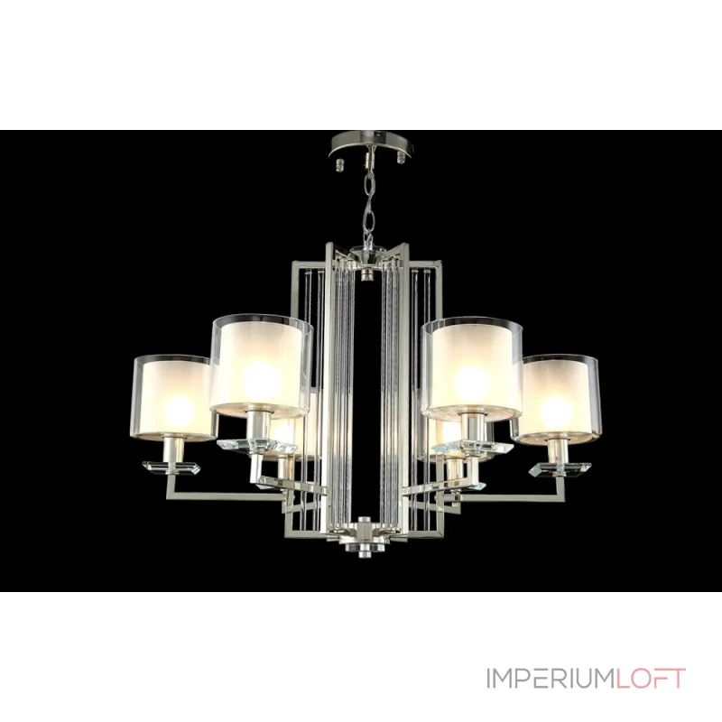 Подвесная люстра Crystal Lux NICOLAS SP-PL6 NICKEL/WHITE