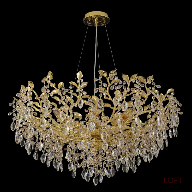 Подвесная люстра Crystal Lux EDEN SP10 GOLD 3870/310 Подвесная люстра Crystal Lux EDEN SP10 GOLD 3870/310