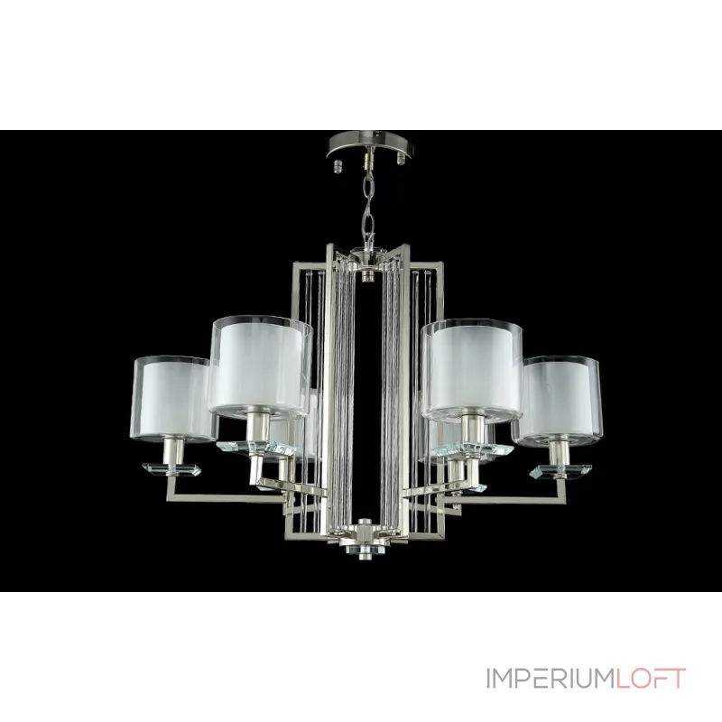Подвесная люстра Crystal Lux NICOLAS SP-PL6 NICKEL/WHITE