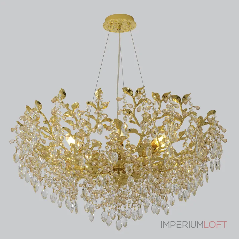 Подвесная люстра Crystal Lux EDEN SP10 GOLD 3870/310 Подвесная люстра Crystal Lux EDEN SP10 GOLD 3870/310
