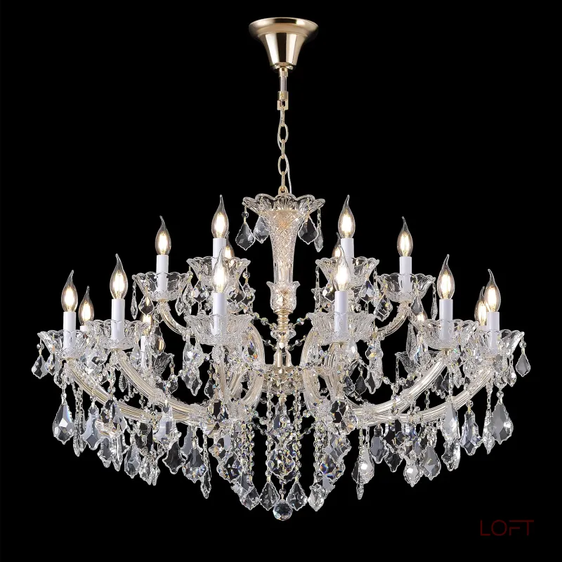 Подвесная люстра Crystal Lux CRISTELLE SP12+6 GOLD