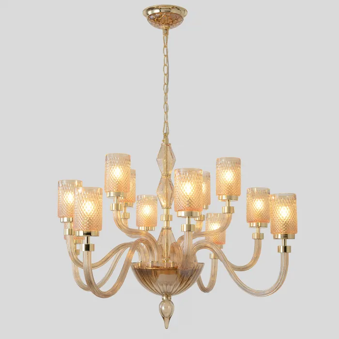 Люстра Crystal Lux SILVESTRO SP12 AMBER от ImperiumLoft