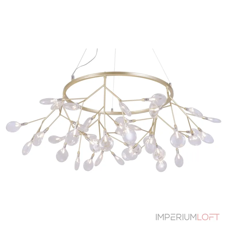 Подвесная люстра Crystal Lux EVITA SP45 D GOLD/TRANSPARENT