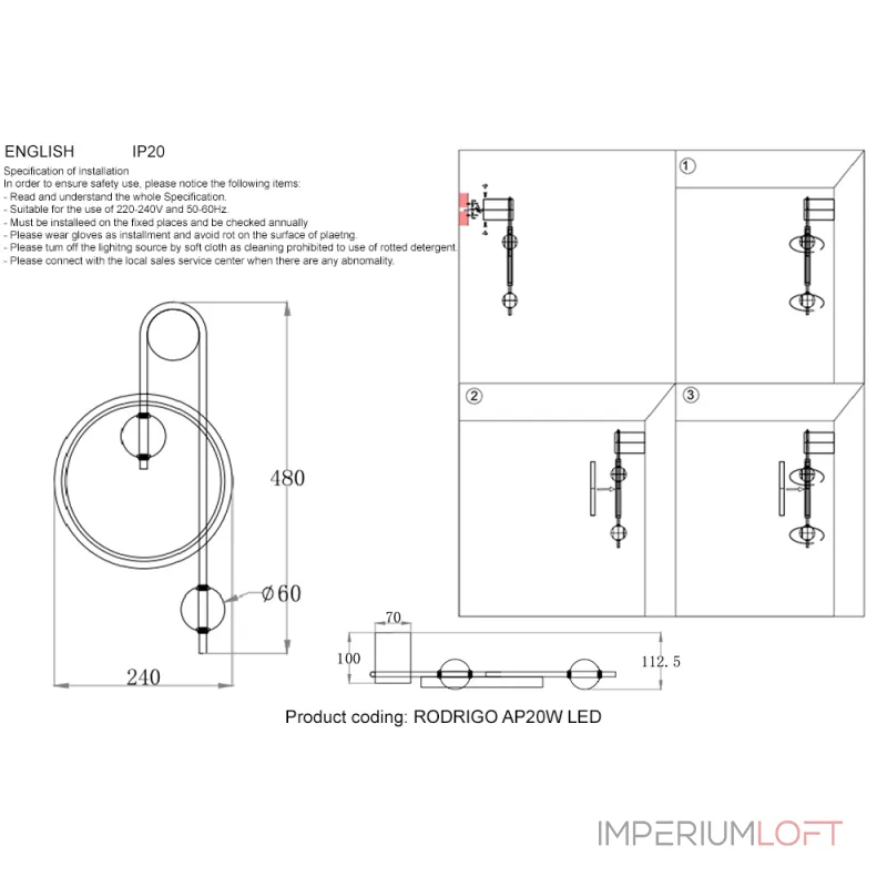 Бра Crystal Lux RODRIGO AP20W LED BLACK/GOLD от ImperiumLoft Бра Crystal Lux RODRIGO AP20W LED BLACK/GOLD от ImperiumLoft