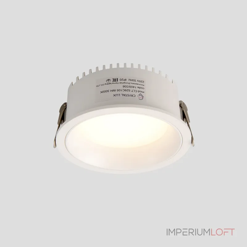 Светильник встраиваемый Crystal Lux CLT 529C105 WH 3000K