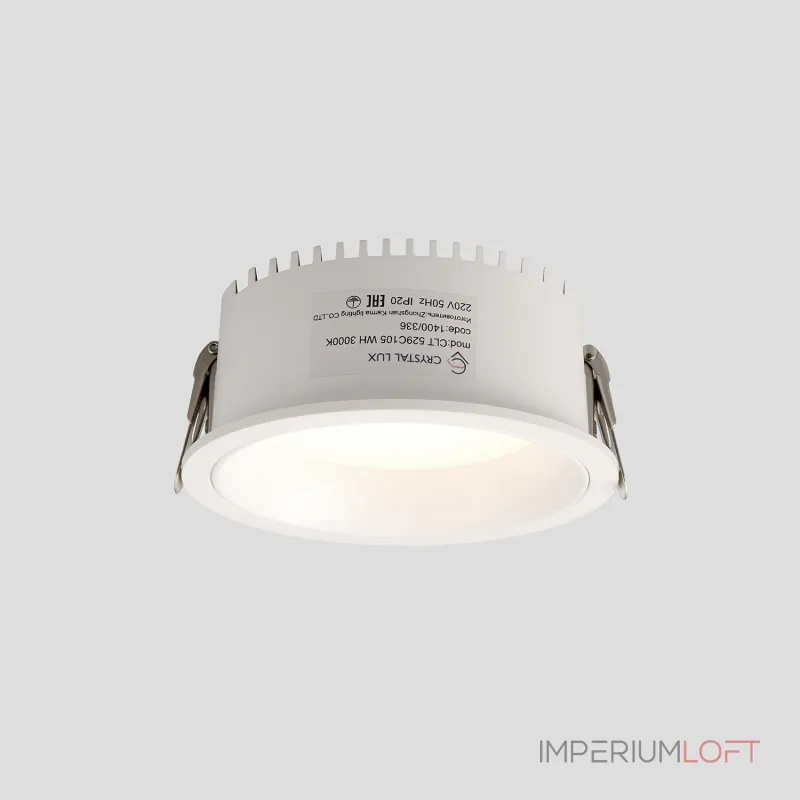 Светильник встраиваемый Crystal Lux CLT 529C105 WH 3000K