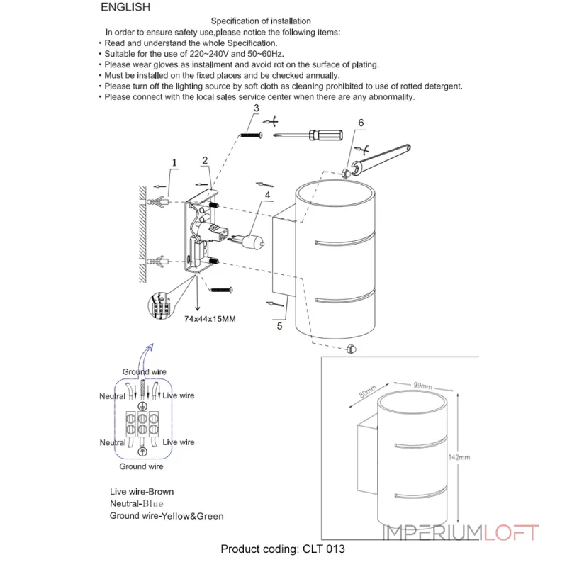 Бра Crystal Lux CLT 013 BL от ImperiumLoft Бра Crystal Lux CLT 013 BL от ImperiumLoft