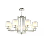 Подвесная люстра Crystal Lux NICOLAS SP-PL8 NICKEL/WHITE