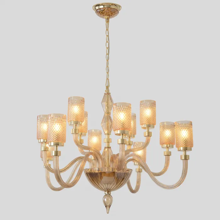 Люстра Crystal Lux SILVESTRO SP12 AMBER от ImperiumLoft