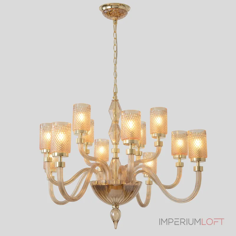 Подвесная люстра Crystal Lux SILVESTRO SP12 AMBER Подвесная люстра Crystal Lux SILVESTRO SP12 AMBER