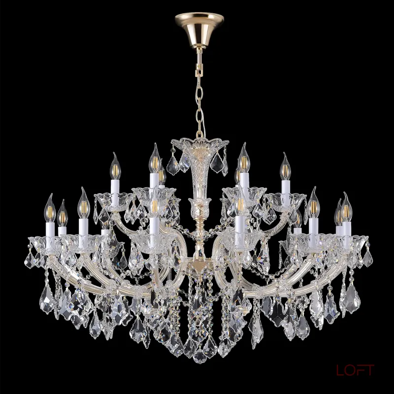 Подвесная люстра Crystal Lux CRISTELLE SP12+6 GOLD
