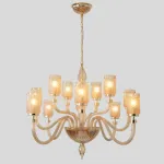 Люстра Crystal Lux SILVESTRO SP12 AMBER от ImperiumLoft