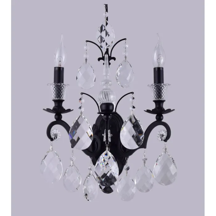 Бра Crystal Lux MAGNIFICO AP2 BLACK/TRANSPARENT от ImperiumLoft