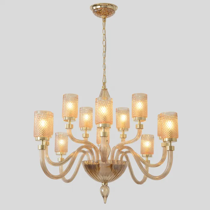 Люстра Crystal Lux SILVESTRO SP12 AMBER от ImperiumLoft
