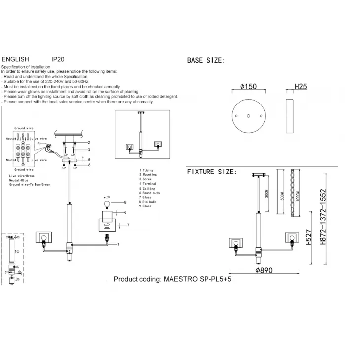 Люстра Crystal Lux MAESTRO SP-PL5+5 GOLD от ImperiumLoft