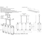 Подвесная люстра Crystal L ux TOMAS SP8 L1000 BRASS
