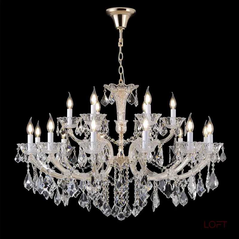 Подвесная люстра Crystal Lux CRISTELLE SP12+6 GOLD