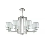 Подвесная люстра Crystal Lux NICOLAS SP-PL8 NICKEL/WHITE