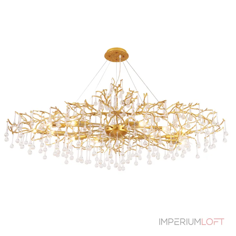 Подвесная люстра Crystal Lux REINA V2 SP12 L1500 GOLD PEARL