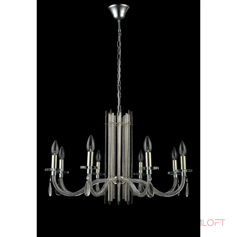 Подвесная люстра Crystal L ux AURELIO SP8 GOLD+CHROME/TRANSPARENT