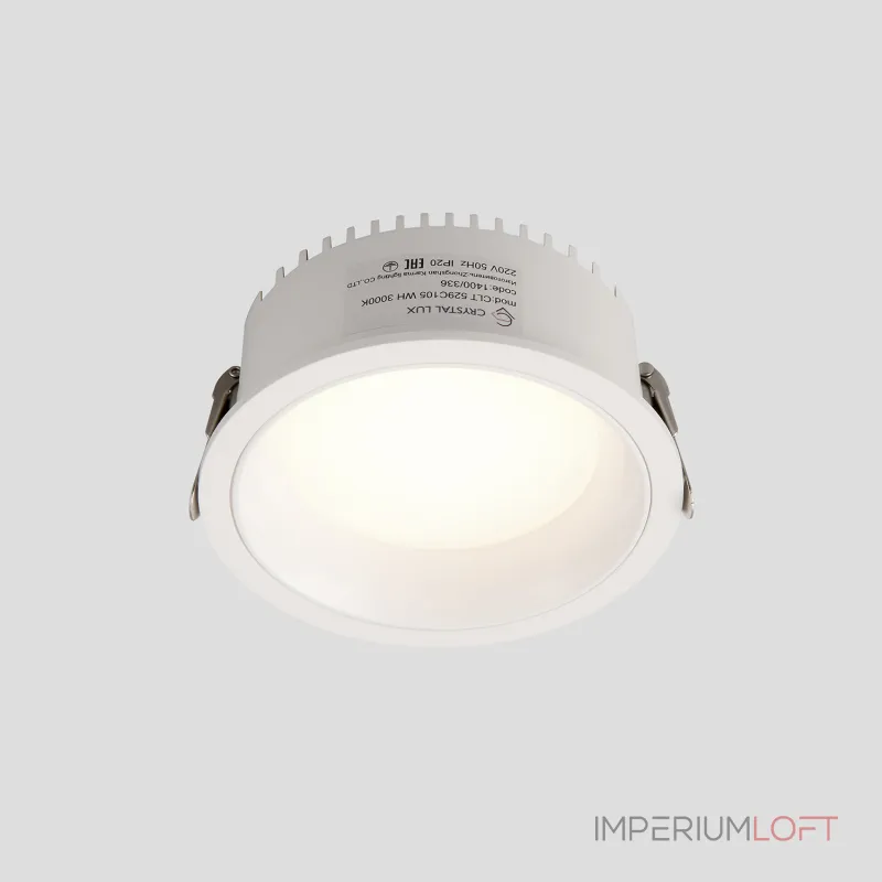 Светильник встраиваемый Crystal Lux CLT 529C105 WH 3000K