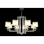 Подвесная люстра Crystal Lux NICOLAS SP-PL8 NICKEL/WHITE