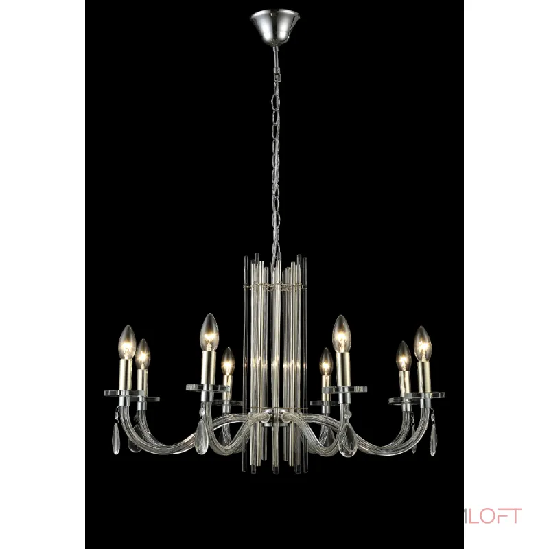 Подвесная люстра Crystal L ux AURELIO SP8 GOLD+CHROME/TRANSPARENT
