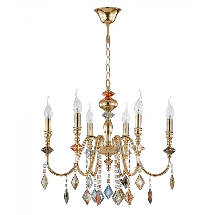 Люстра Crystal Lux MERCEDES SP6 GOLD/COLOR от ImperiumLoft