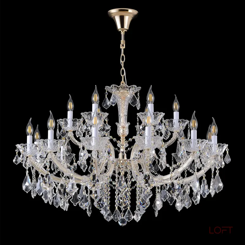 Подвесная люстра Crystal Lux CRISTELLE SP12+6 GOLD