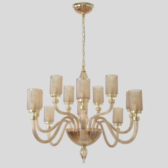 Люстра Crystal Lux SILVESTRO SP12 AMBER от ImperiumLoft