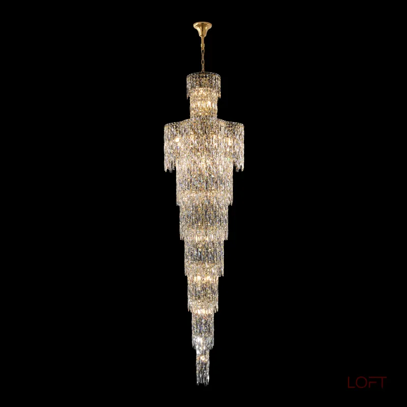Подвесная люстра Crystal Lux ABRIL SP28 GOLD