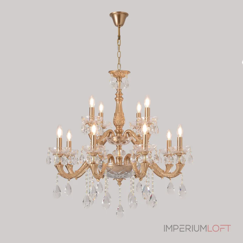 Подвесная люстра Crystal Lux ELIZABETH SP8+4 BRASS Подвесная люстра Crystal Lux ELIZABETH SP8+4 BRASS
