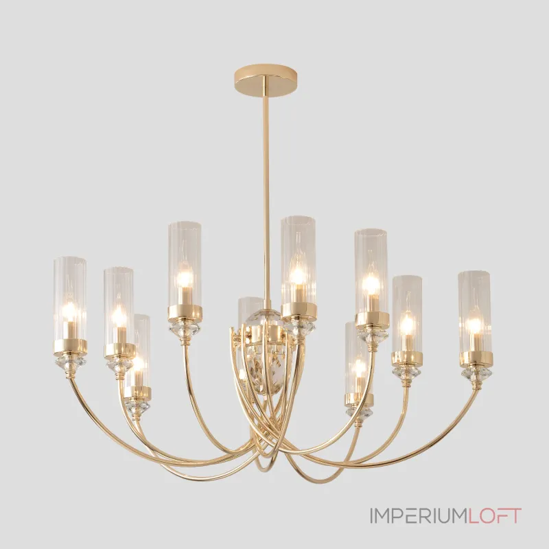 Люстра на штанге Crystal Lux SECRET SECRET SP10 GOLD Люстра на штанге Crystal Lux SECRET SECRET SP10 GOLD