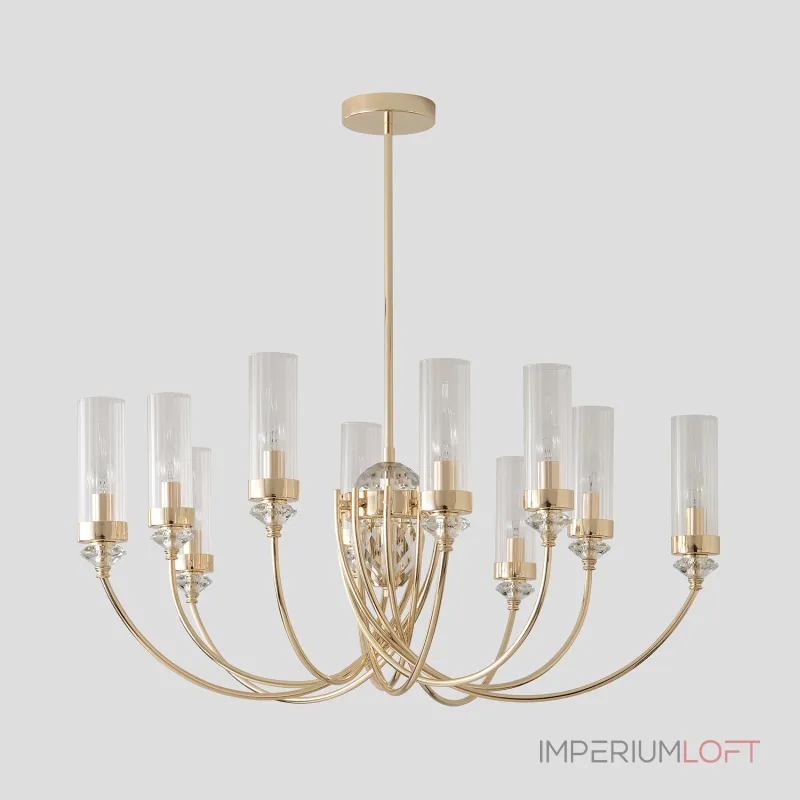 Люстра на штанге Crystal Lux SECRET SECRET SP10 GOLD Люстра на штанге Crystal Lux SECRET SECRET SP10 GOLD