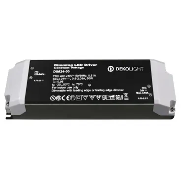 Блок питания для светодиодов BASIC DIM CV 24В 12-50Вт Deko-Light 862222 Блок питания для светодиодов BASIC DIM CV 24В 12-50Вт Deko-Light 862222