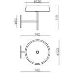 Настенный держатель для магнитного фонаря Deko-Light Miram Ruby Red 930621