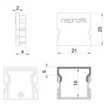 Торцевая заглушка H-AU-02-15 набор из 2 шт. Deko-Light 979112