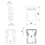 Торцевая заглушка H-AU-02-08 набор из 2 шт. Deko-Light 979101