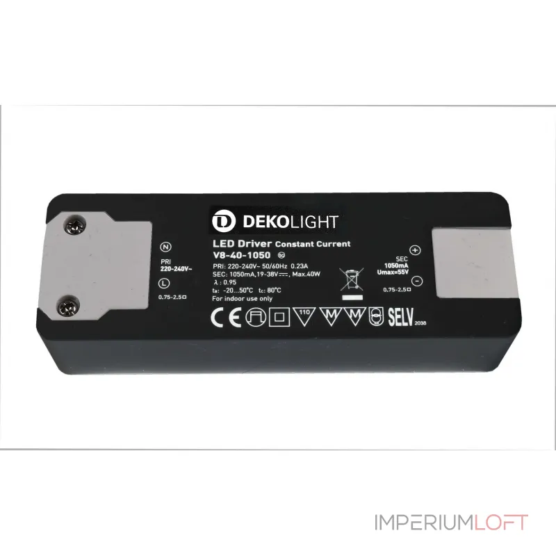 LED-Блок питания BASIC, CC, V8-40-1050mA / 40V Deko-Light 862201