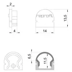 Торцевая заглушка R-AU-01-08 набор из 2 шт. Deko-Light 979582 от ImperiumLoft