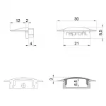 Торцевая заглушка F-ET-01-15 набор из 2 шт. Deko-Light 978610