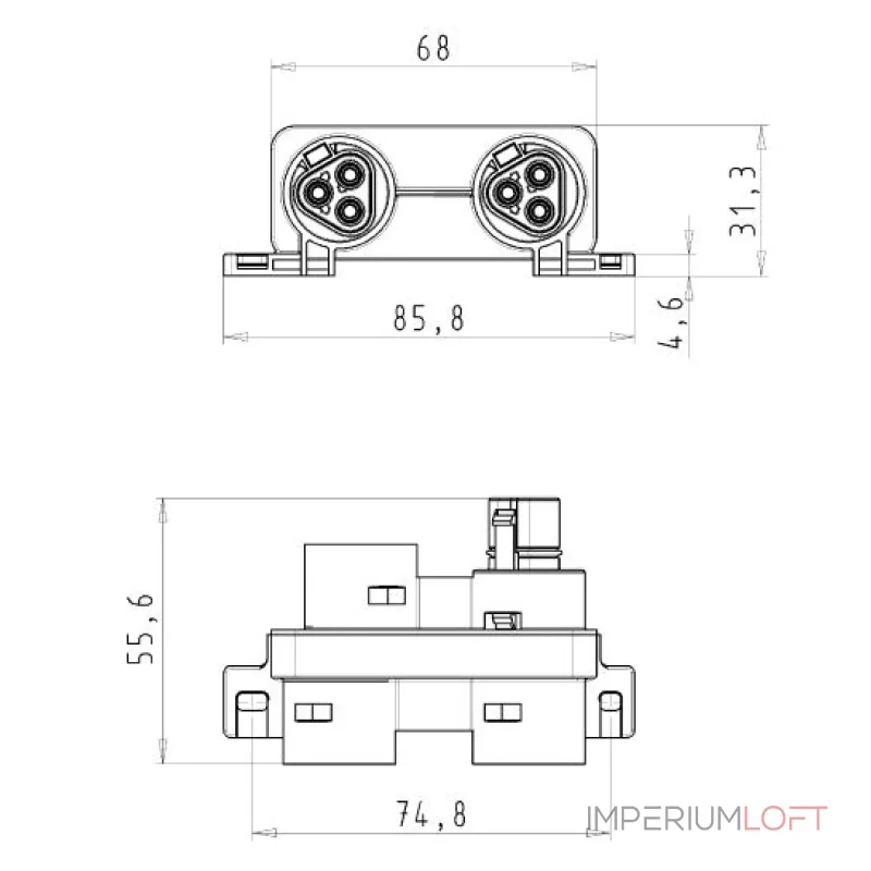 Deko-Light разъем RST20i3 Verteiler 4-fach 800025