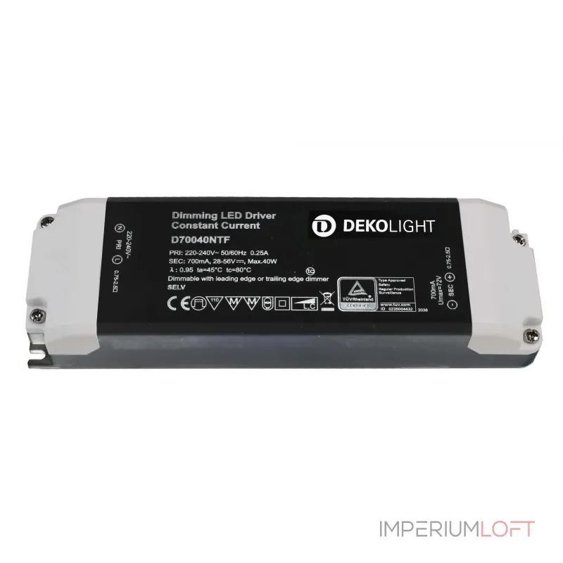 LED-Блок питания BASIC, DIM, CC, D70040NTF / 40W Deko-Light 862208