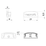 Торцевая заглушка F-AU-01-15 набор из 2 шт. Deko-Light 978532 от ImperiumLoft