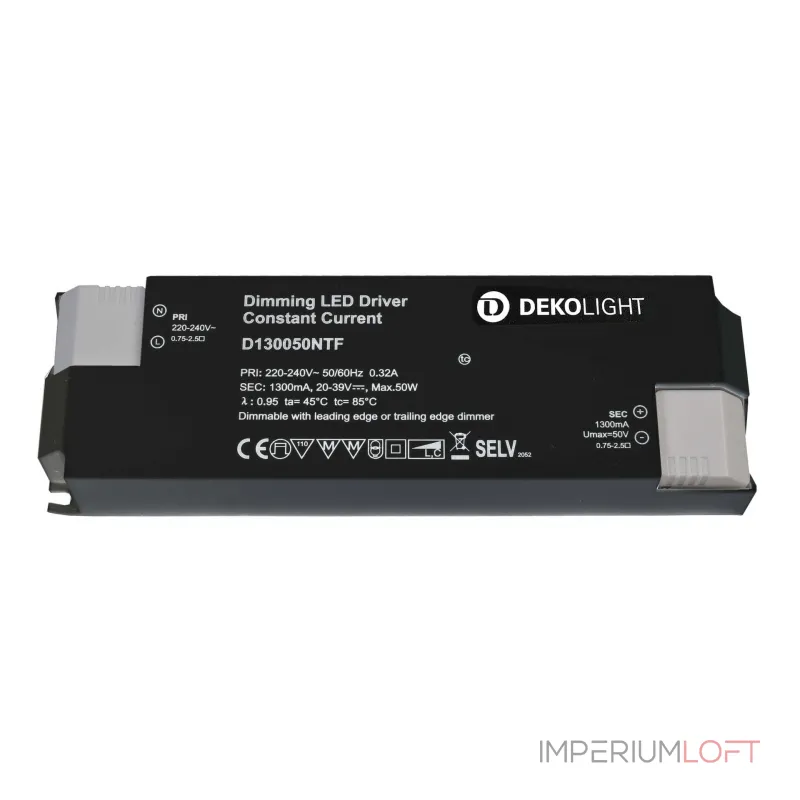 LED-Блок питания BASIC, DIM, CC, D130050NTF / 50W Deko-Light 862211