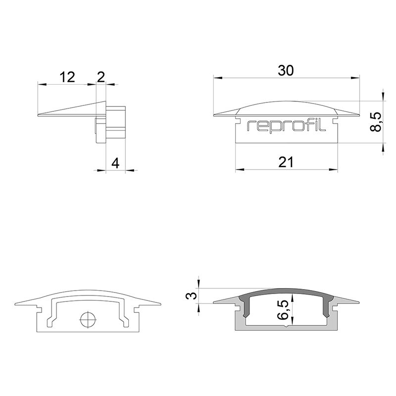 Торцевая заглушка F-ET-01-15 набор из 2 шт. Deko-Light 978612