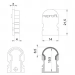 Торцевая заглушка R-AU-02-08 набор из 2 шт. Deko-Light 979601