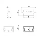 Торцевая заглушка H-ET-01-15 набор из 2 шт. Deko-Light 979130 от ImperiumLoft
